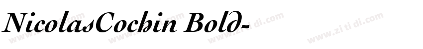 NicolasCochin Bold字体转换
